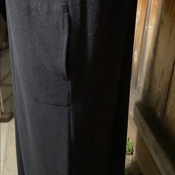 Lucky Brand Los Angeles dress career black 3/4 SL pockets soft midi Sz medium - Picture 4 of 8